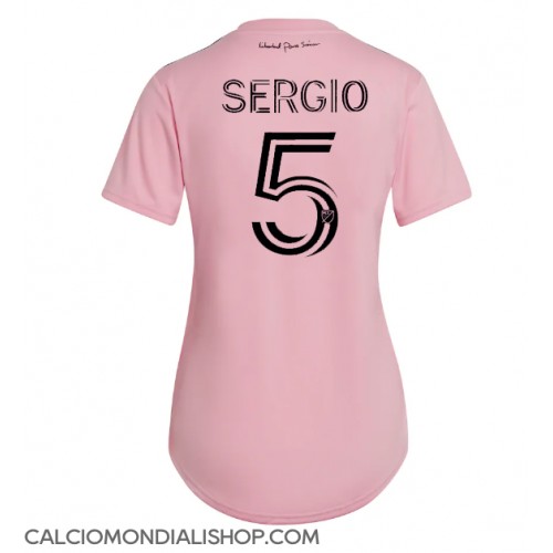 Maglie da calcio Inter Miami Sergio Busquets #5 Prima Maglia Femminile 2023-24 Manica Corta